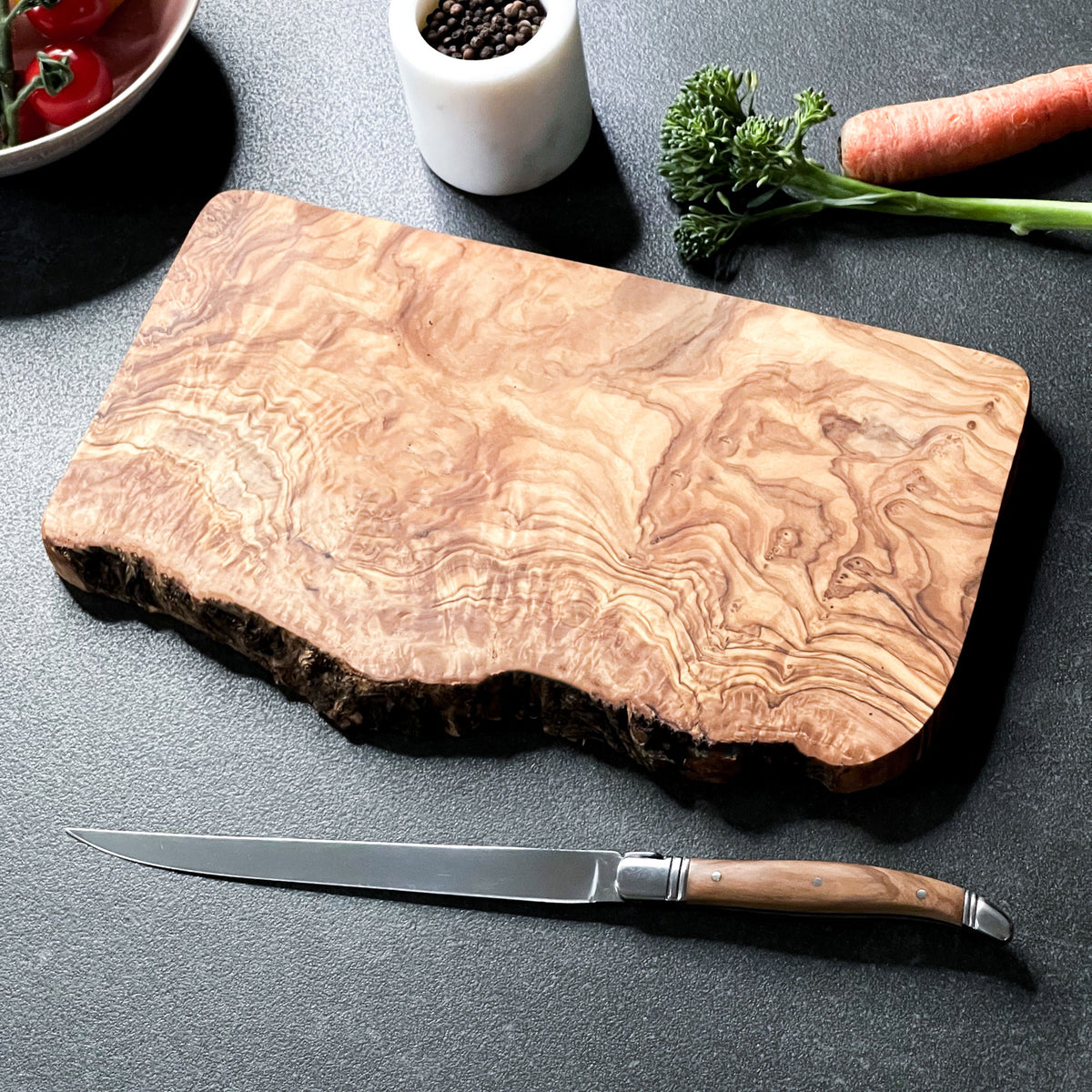 Affinity Decc Olive Wood Cutting Board/Cheese Board - 14 Inch. Olive