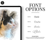 Personalised Watercolour Illustration Style Dog, Horse and Pet Portrait