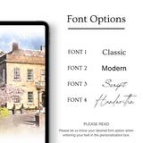 Personalised Landscape and Gardens Watercolour Art Print