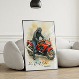 Personalised Motorbike Watercolour Art Print