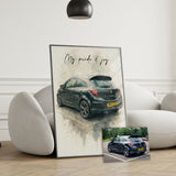 Personalised Car Watercolour Art Print