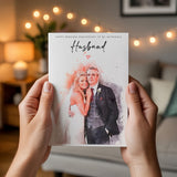 Personalised Watercolour Anniversary Card