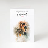 Personalised Watercolour Anniversary Card