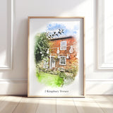 Personalised Watercolour Home Portrait Art Print