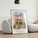 Personalised Watercolour Home Portrait Art Print