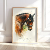Personalised Watercolour Illustration Style Dog, Horse and Pet Portrait