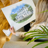 Personalised Watercolour Home Portrait Art Print