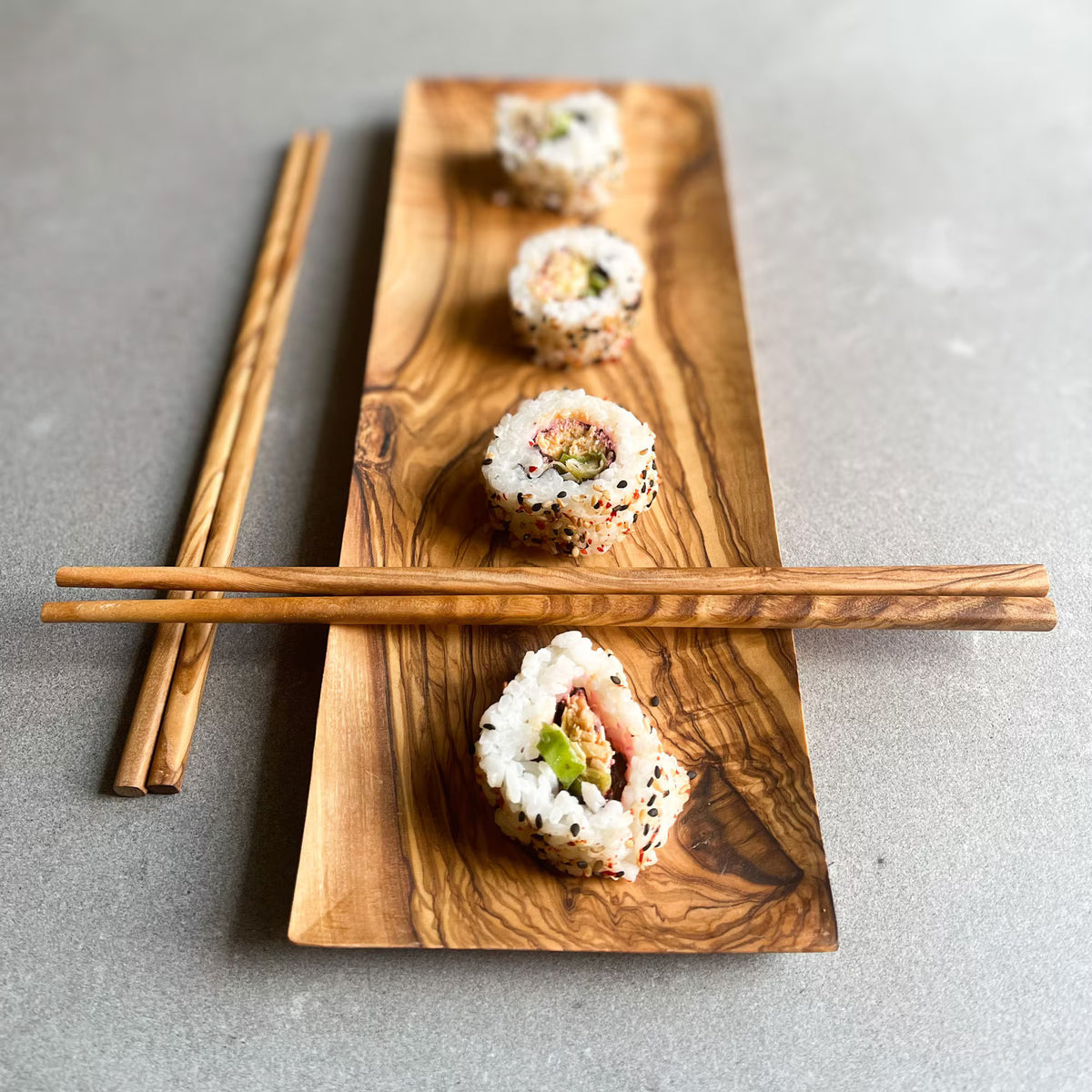 Hardwood Sushi Board with Hardwood Chopsticks cheapest