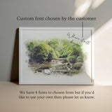 Personalised Landscape and Gardens Watercolour Art Print