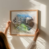 Personalised Landscape and Gardens Watercolour Art Print