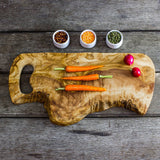 Rustic Olive Wood Handled Serving Board