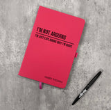Funny Personalised I'm Not Arguing Notepad | Joke Gift