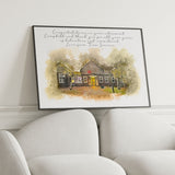 Bespoke Personalised Watercolour Print Retirement Gift