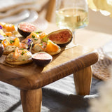 Large Raised Teak Serving Board - GardenTrading