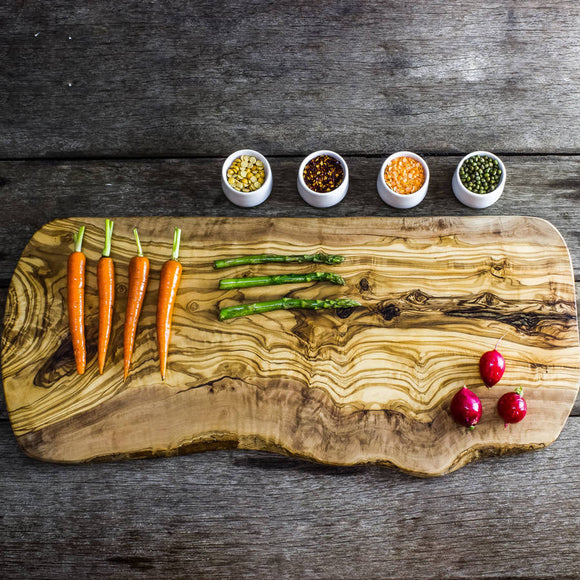 Rustic Olive Wood Serving/Charcuterie Board - Length 50cm