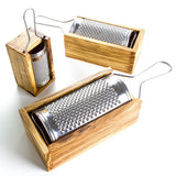 Italian made Cheese Grater With Olive Wood Box