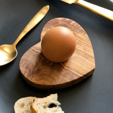 Olive Wood Heart Shape Egg Holder
