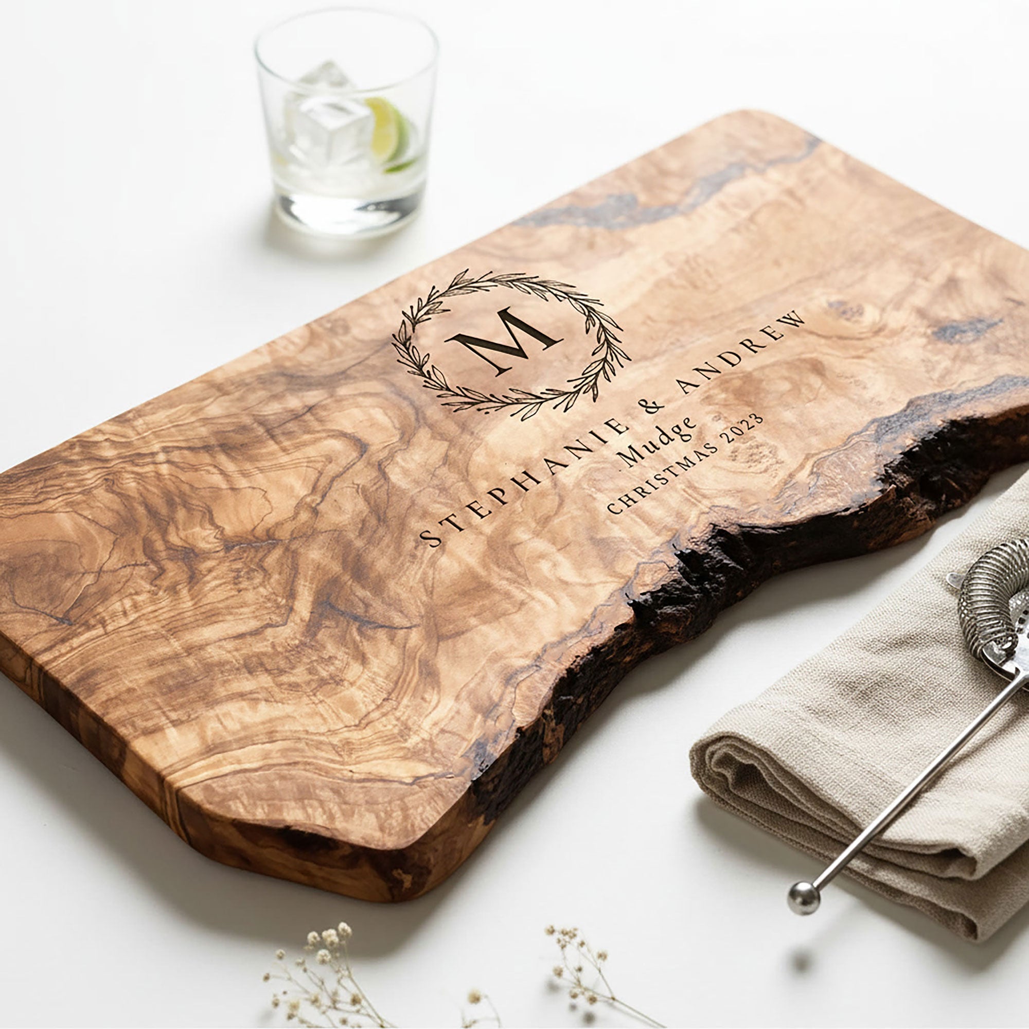 Personalised Olive Wood Chopping Boards & Cheese Boards