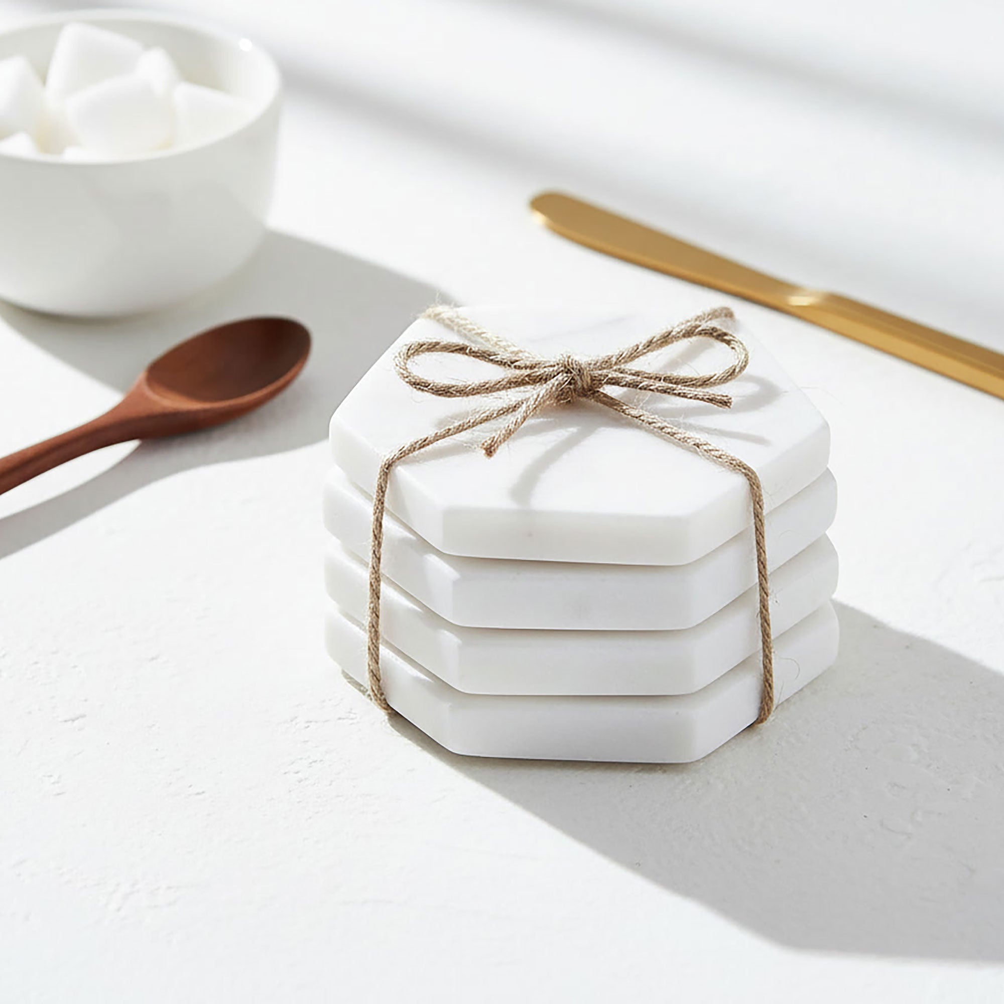 Heart Shaped Marble Coasters