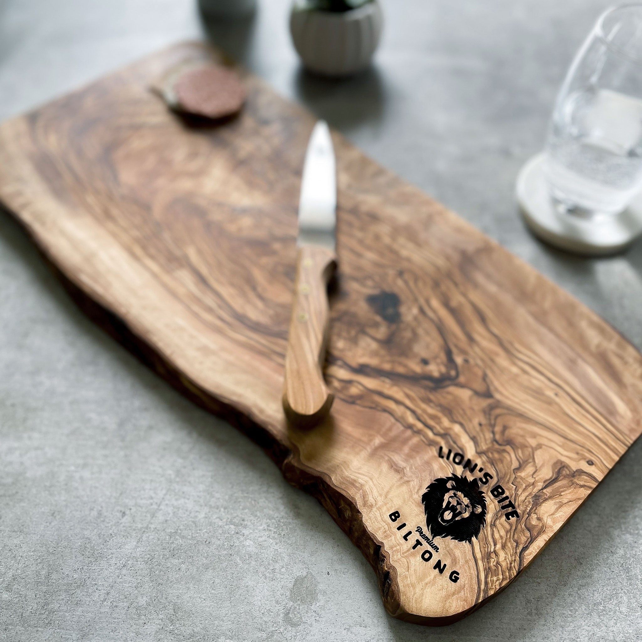 Your Own Logo Engraved Olive Wood Chopping/Cheese Board - L50cm