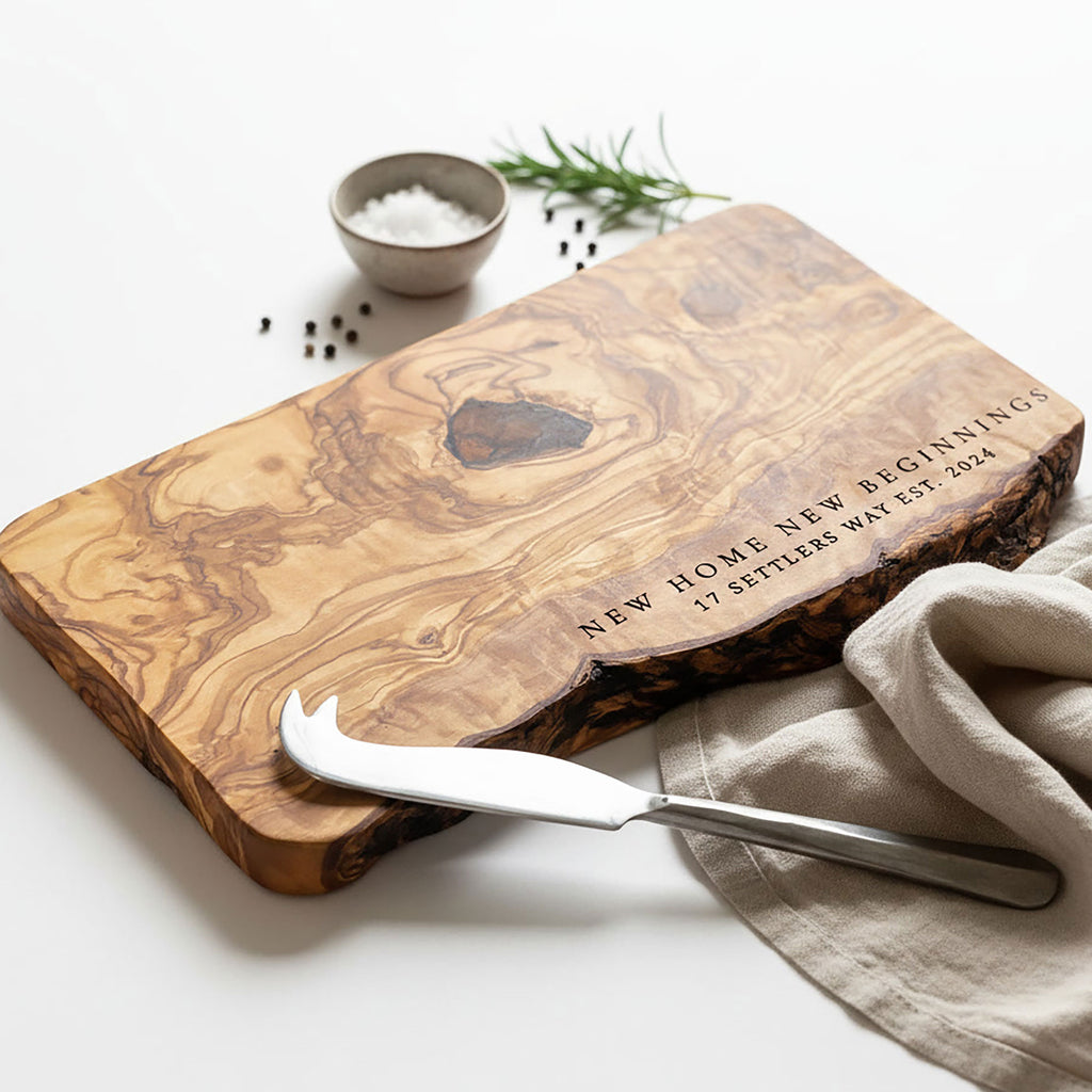 Personalised Rustic Cheeseboard Couples Gift