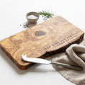 Personalised Rustic Cheeseboard Couples Gift