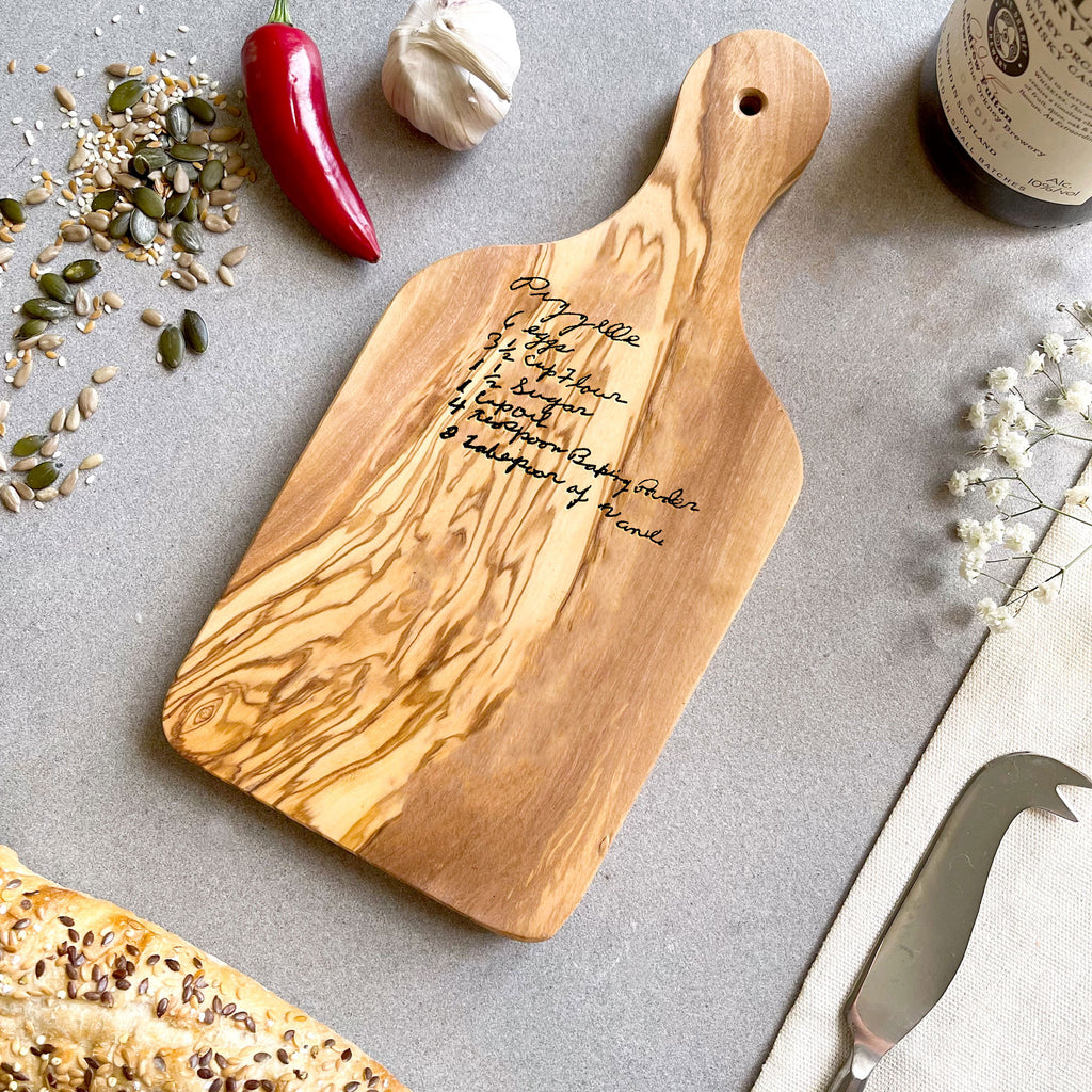 Engraved Handwritten Family Recipe Board