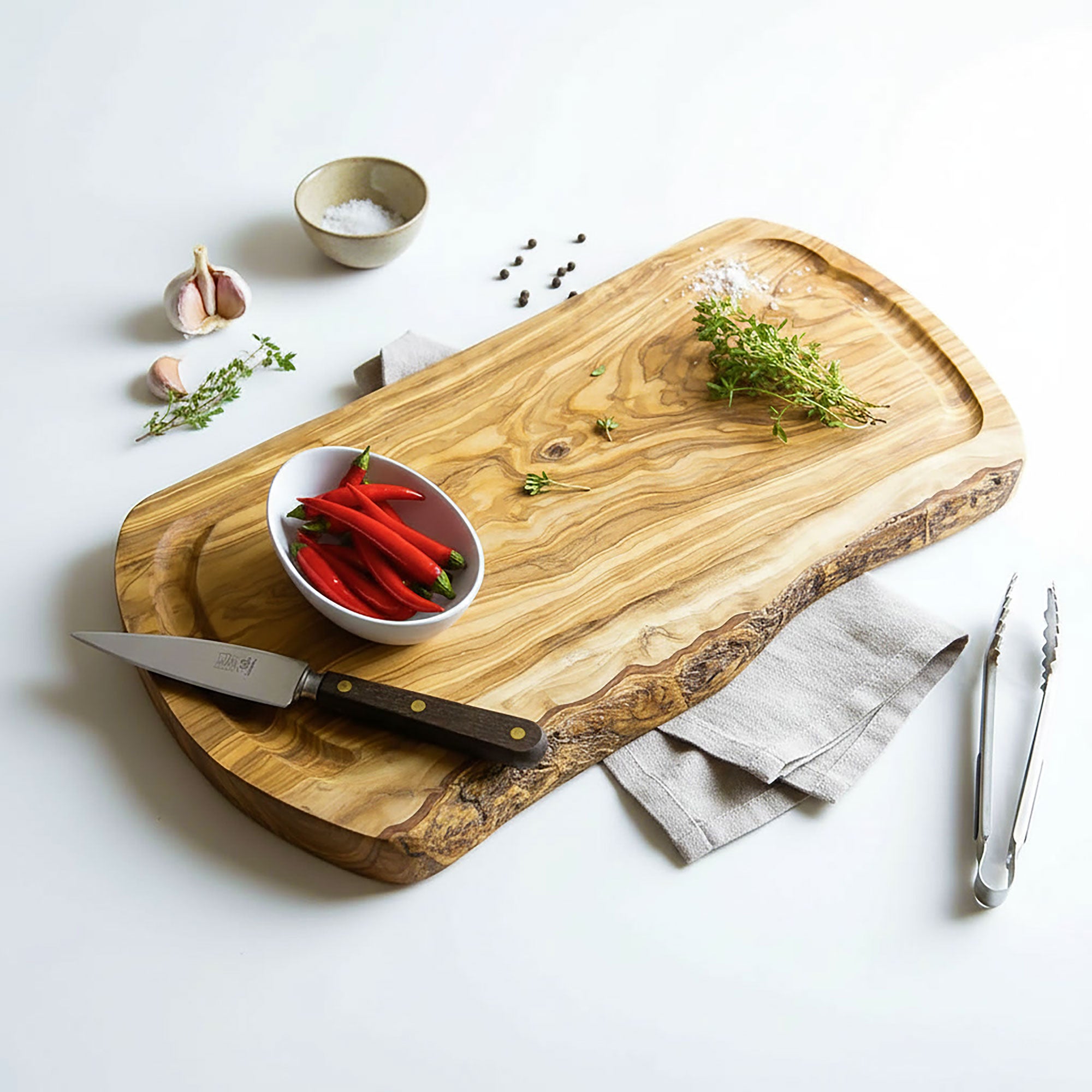 Olive Wood Cutting Board with Jus Groove