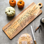 Personalised Recipe Large Italian Olive Wood Chopping, Serving, Charcuterie Board