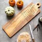 Personalised Recipe Large Italian Olive Wood Chopping, Serving, Charcuterie Board