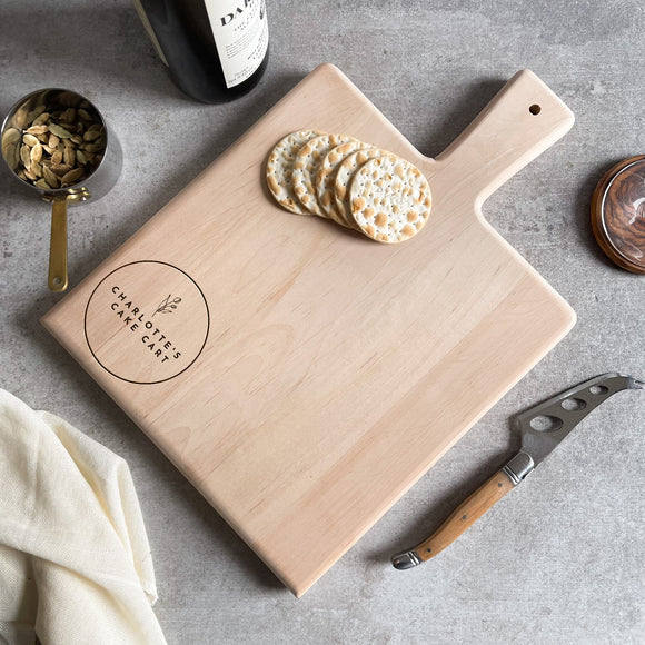 Your Own Logo Alder Wood Cheese Board - 37cm x 25.5cm