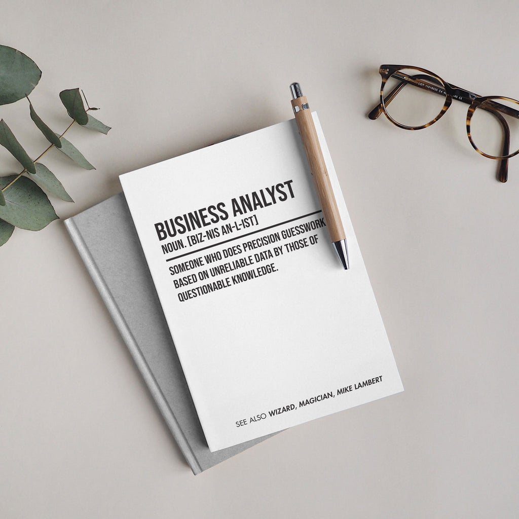 Funny Personalised "Business Analyst" Notebook