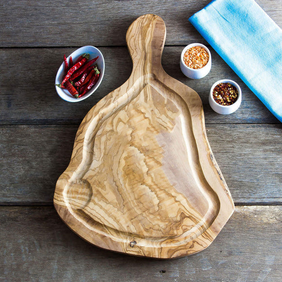 Rustic Wooden 40cm Chopping Board with Jus Groove