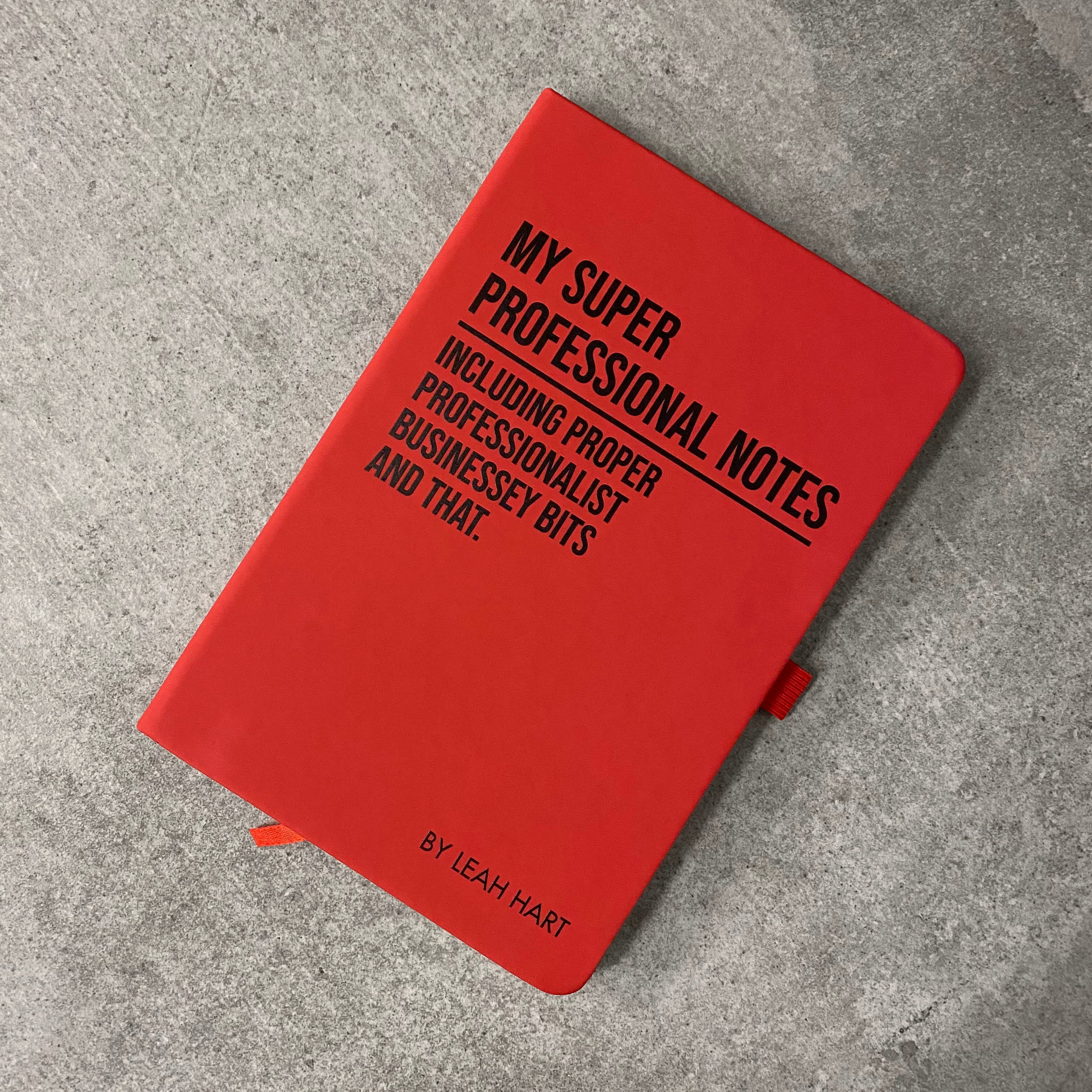 Funny Personalised "My Super Professional Notes..." Notebook
