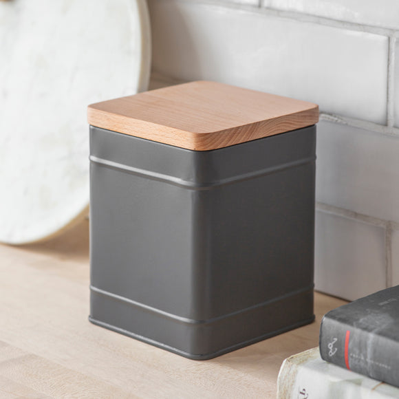 Borough Canister Large Charcoal - GardenTrading
