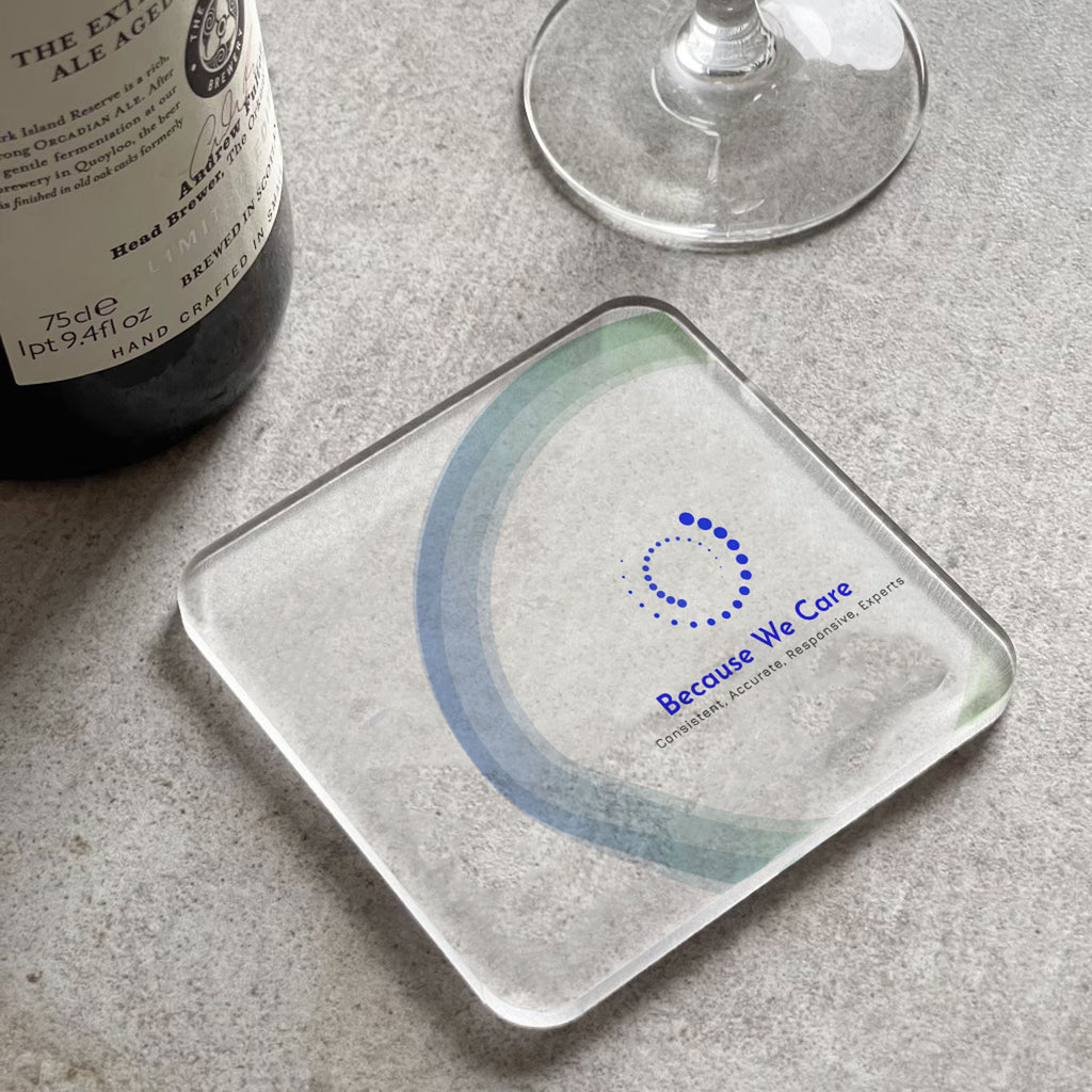 Your Own Logo Branded Acrylic Drinks Coaster