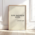 Personalised Quote Print on Textured Linen Paper