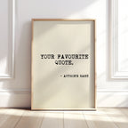 Personalised Quote Print on Textured Linen Paper