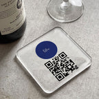Your Own Logo Wifi QR Code Acrylic Coaster