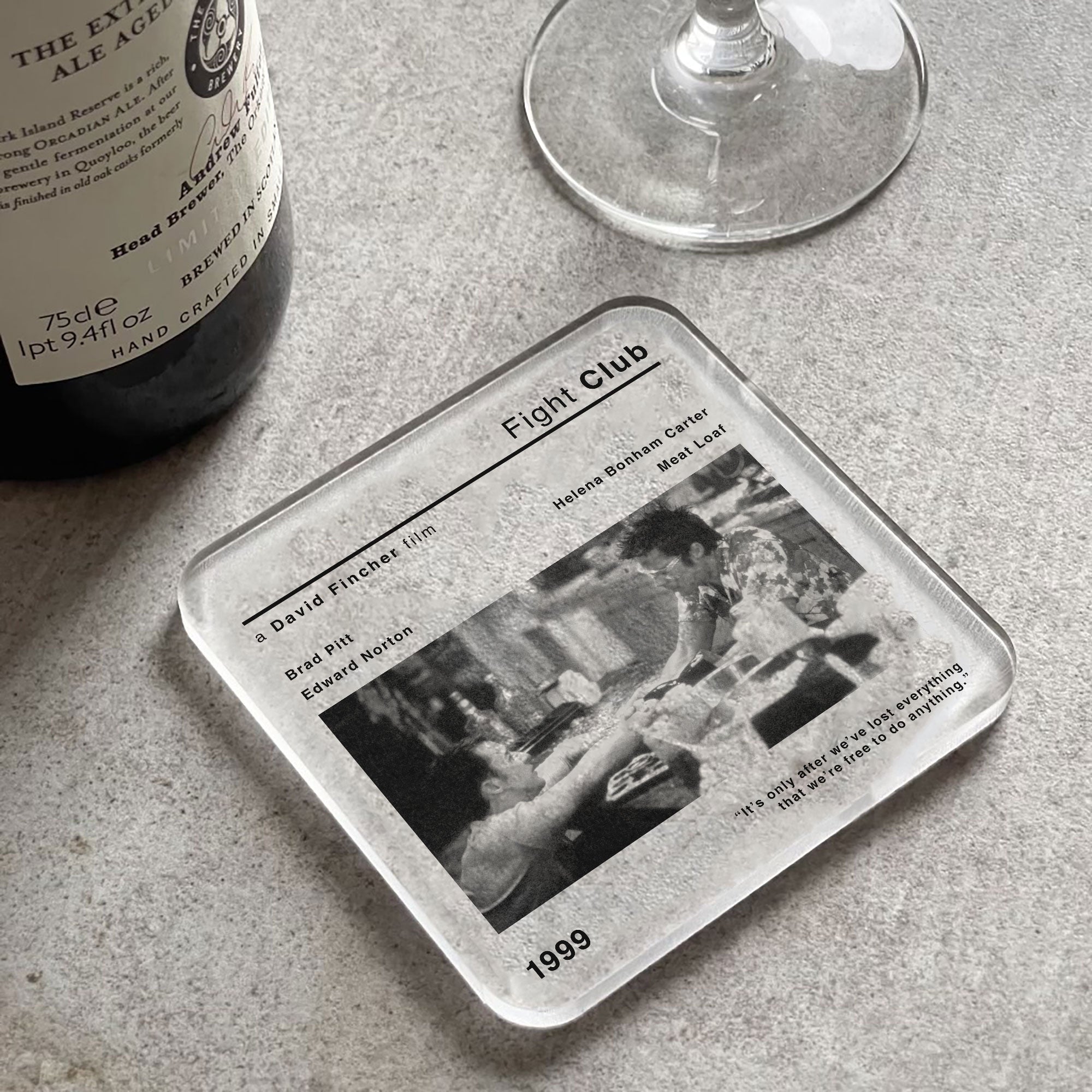 Fight Club Movie Beer Coaster