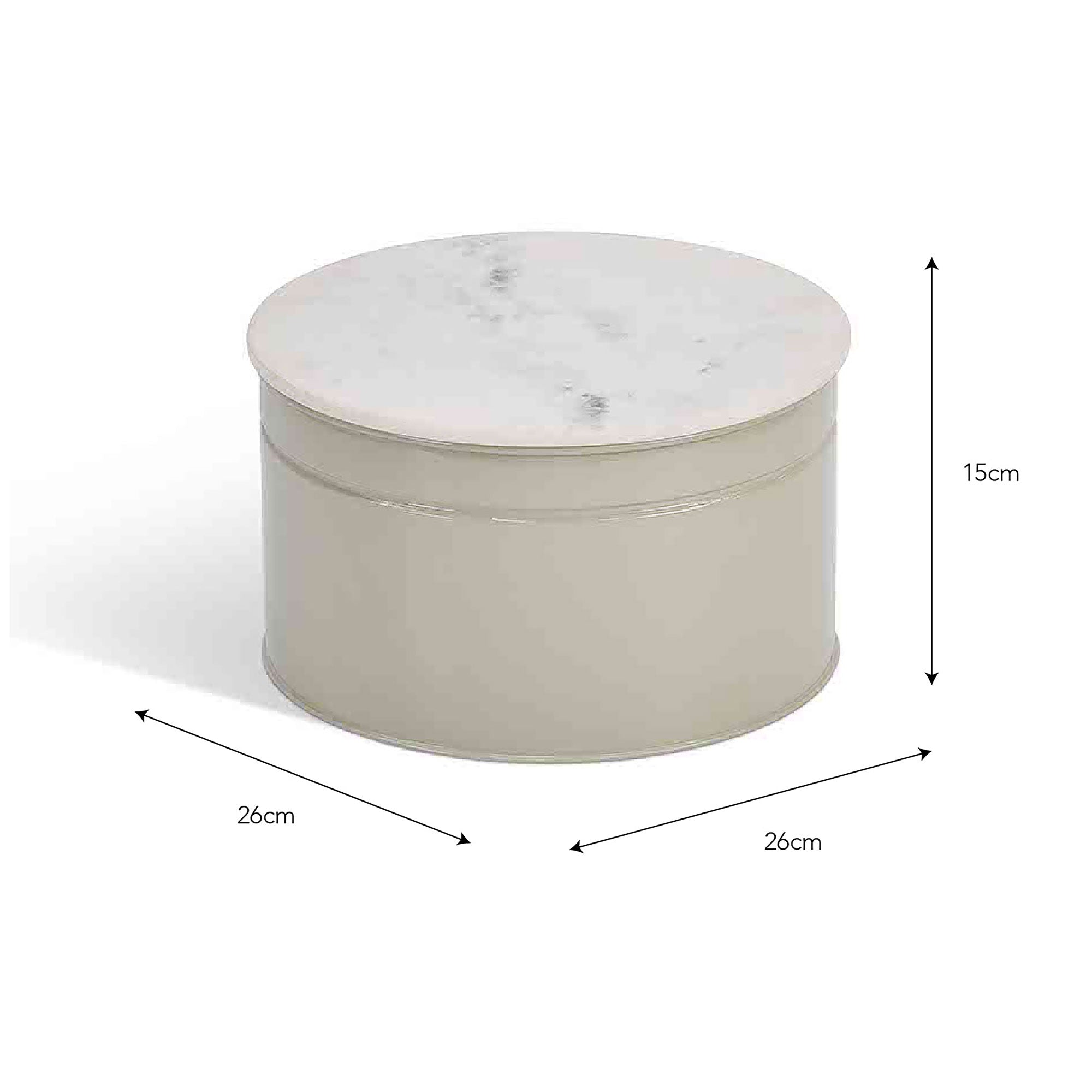 Cake Tin with Solid Marble Lid