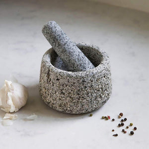 Granite Pestle & Mortar Natural - GardenTrading