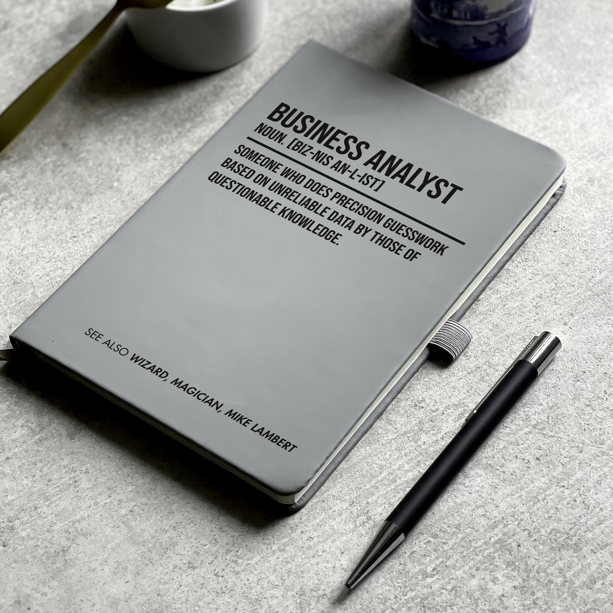 Funny Personalised "Business Analyst" Notebook
