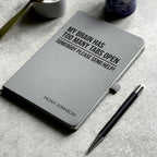 Funny Personalised "My Brain Has Too Many Tabs Open..." Notebook