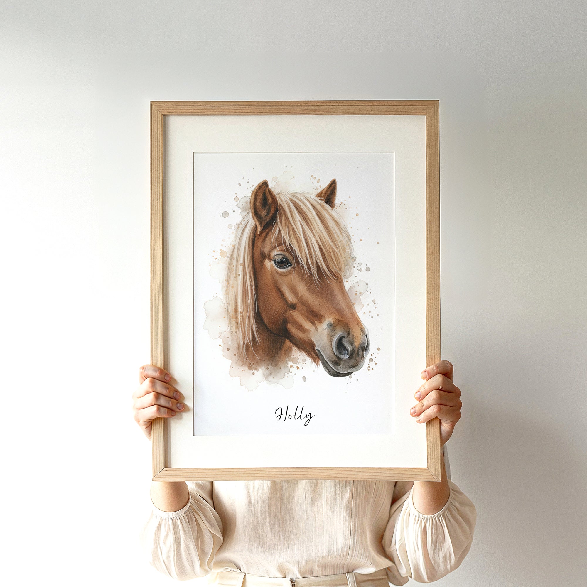 Personalised Watercolour Horse, Dog or any Pet Portrait Print