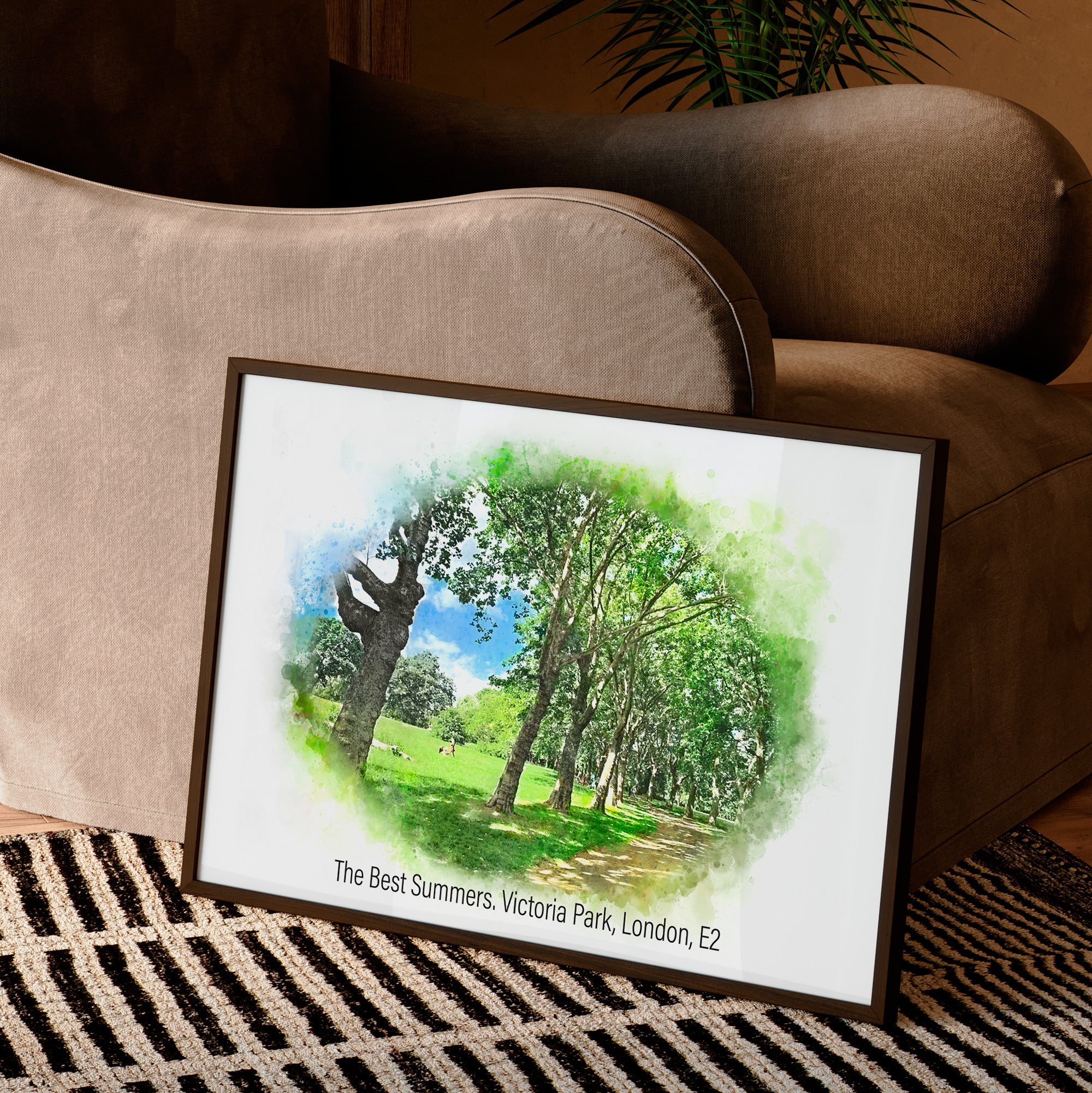 Personalised Landscape and Gardens Watercolour Art Print