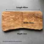 Rustic Olive Wood Cheeseboard - 40 x 17 x 2cm