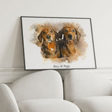 Personalised Watercolour Pet Art Portrait Print