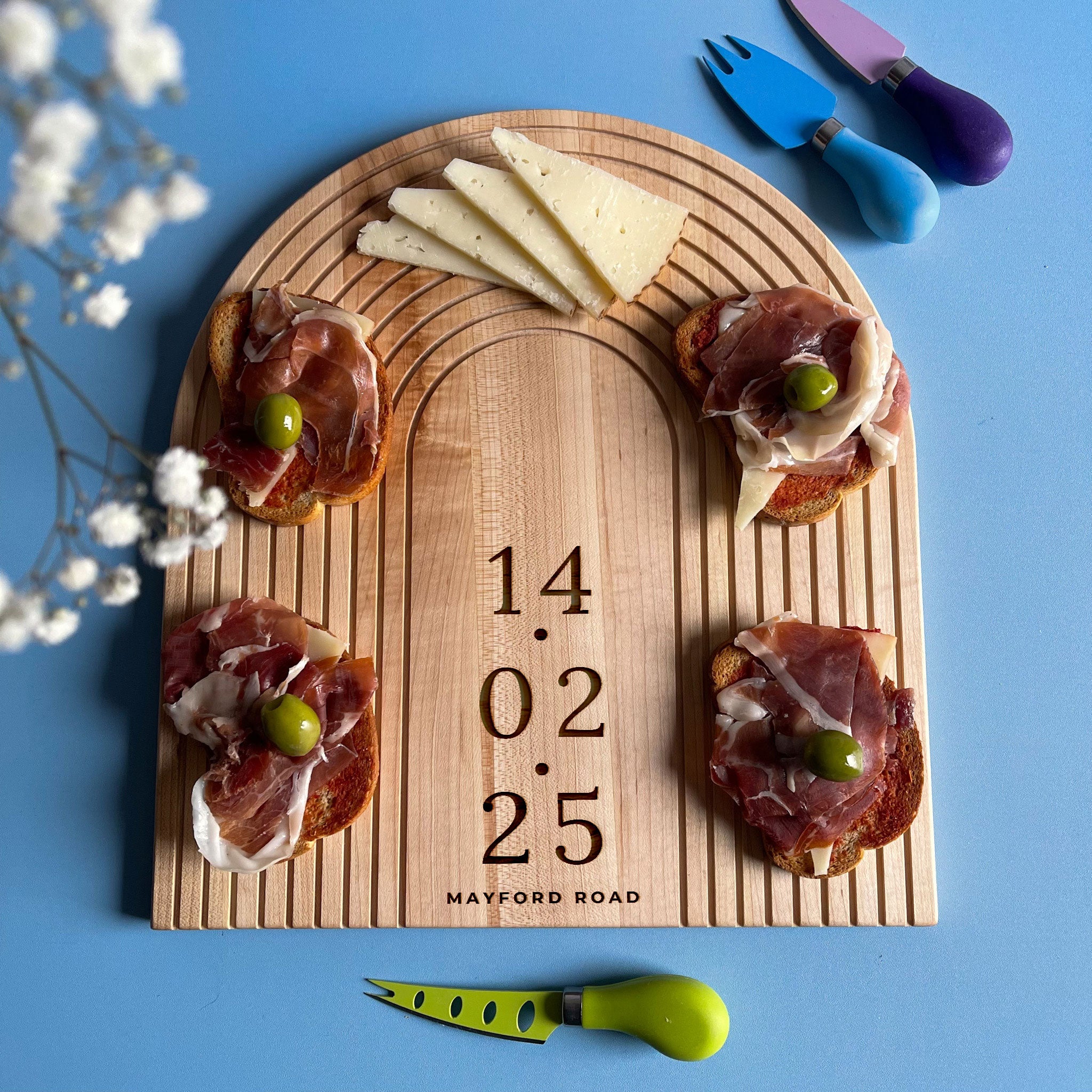 Personalised Maple Anniversary Charcuterie Board