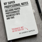 Funny Personalised "My Super Professional Notes..." Notebook
